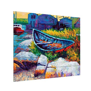 Trademark Fine Art 'Judy East Coast Boat Faa' Wood Slat Art