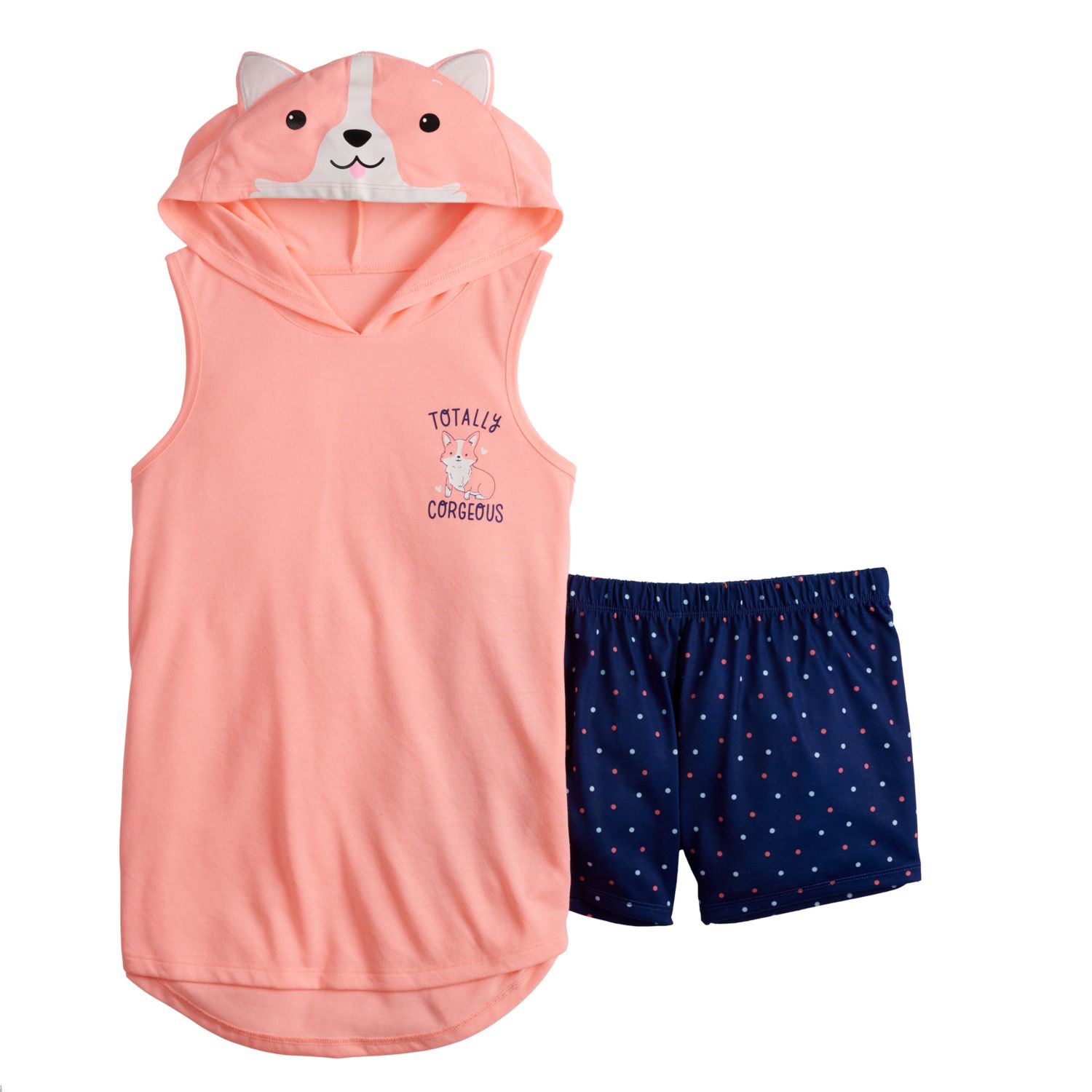 matching shorts and hoodie