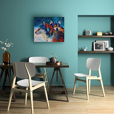 Trademark Fine Art 'Wolves' Wood Slat Art