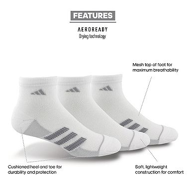 Men's adidas climatite Superlite Stripe II 3-pack Quarter Socks