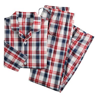 Men's Croft & Barrow® Woven Notch Collar Pajama Set