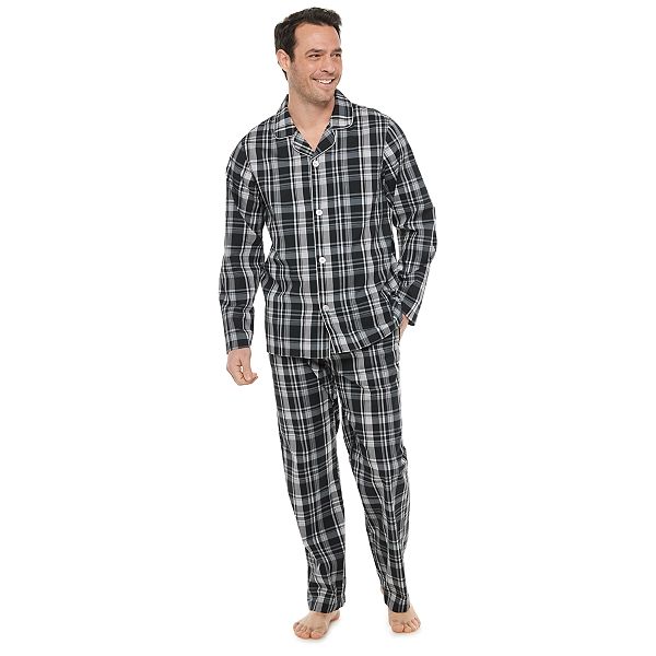 Men's Croft & Barrow® Woven Notch Collar Pajama Set