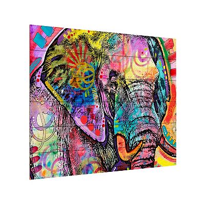 Trademark Fine Art Elephant Wood Slat Art