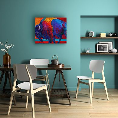 Trademark Fine Art 'Abstract Bison' Wood Slat Art