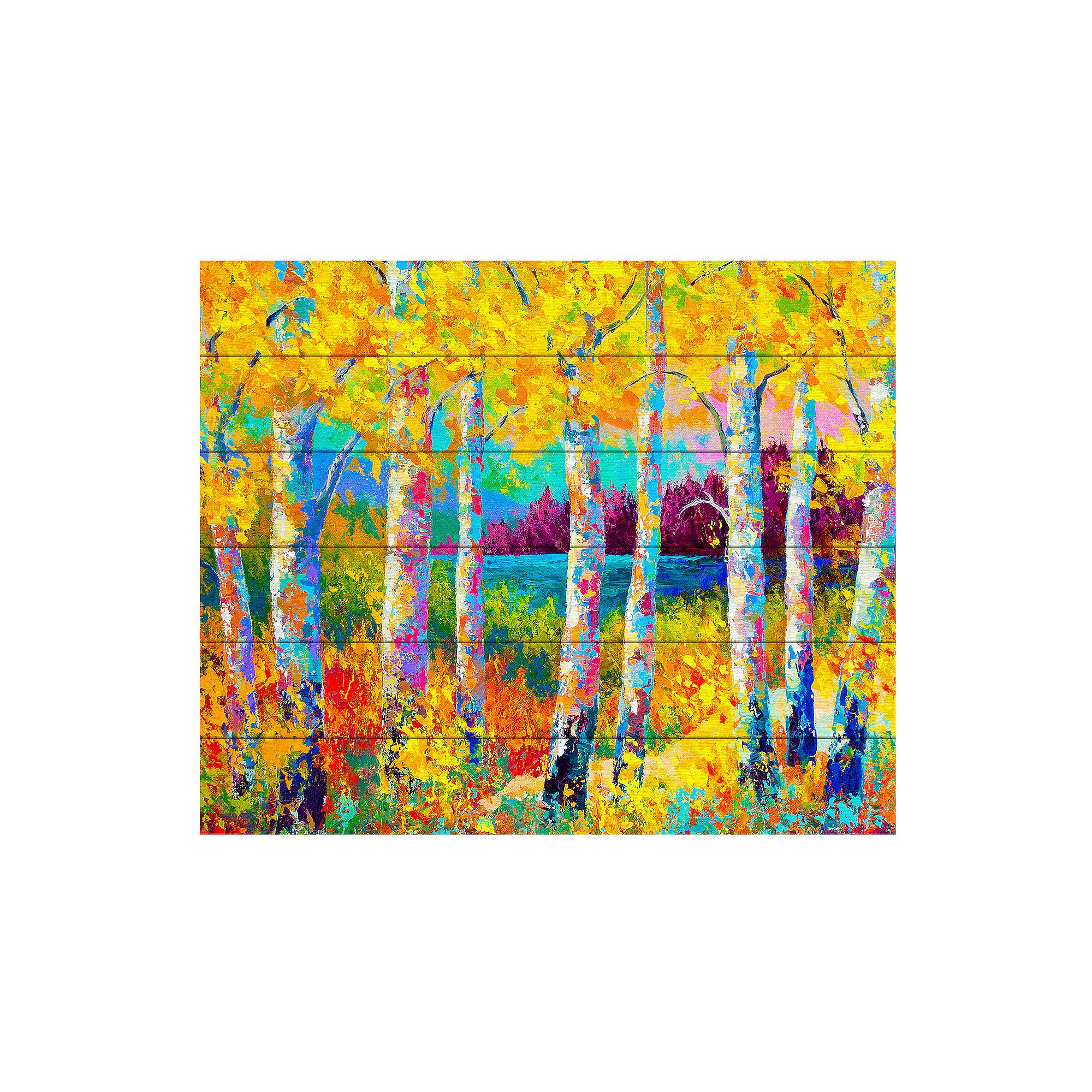 Trademark Fine Art Autumn Jewels Wood Slat Art, Multi