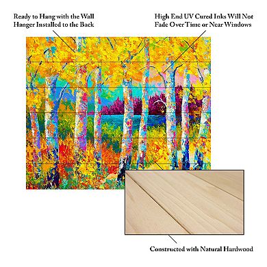 Trademark Fine Art 'Autumn Jewels' Wood Slat Art