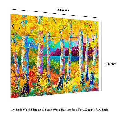 Trademark Fine Art 'Autumn Jewels' Wood Slat Art