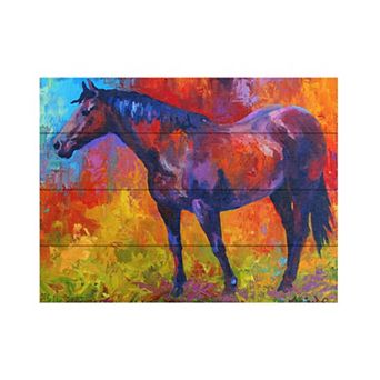 Trademark Fine Art 'Bay Mare I' Wood Slat Art
