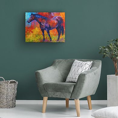 Trademark Fine Art 'Bay Mare I' Wood Slat Art