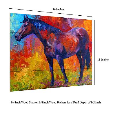 Trademark Fine Art 'Bay Mare I' Wood Slat Art