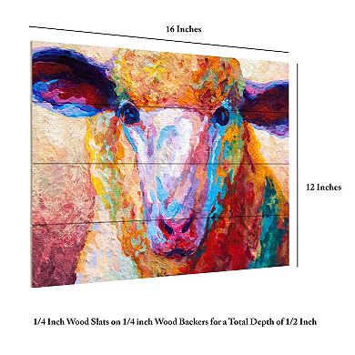 Trademark Fine Art 'Dorset Ewe' Wood Slat Art