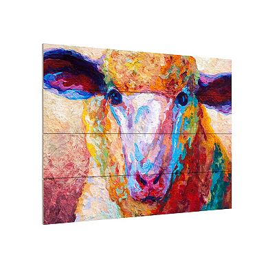 Trademark Fine Art 'Dorset Ewe' Wood Slat Art