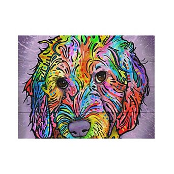 Trademark Fine Art 'Sweet Poodle' Wood Slat Art