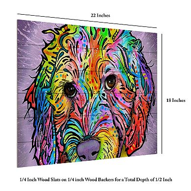 Trademark Fine Art 'Sweet Poodle' Wood Slat Art