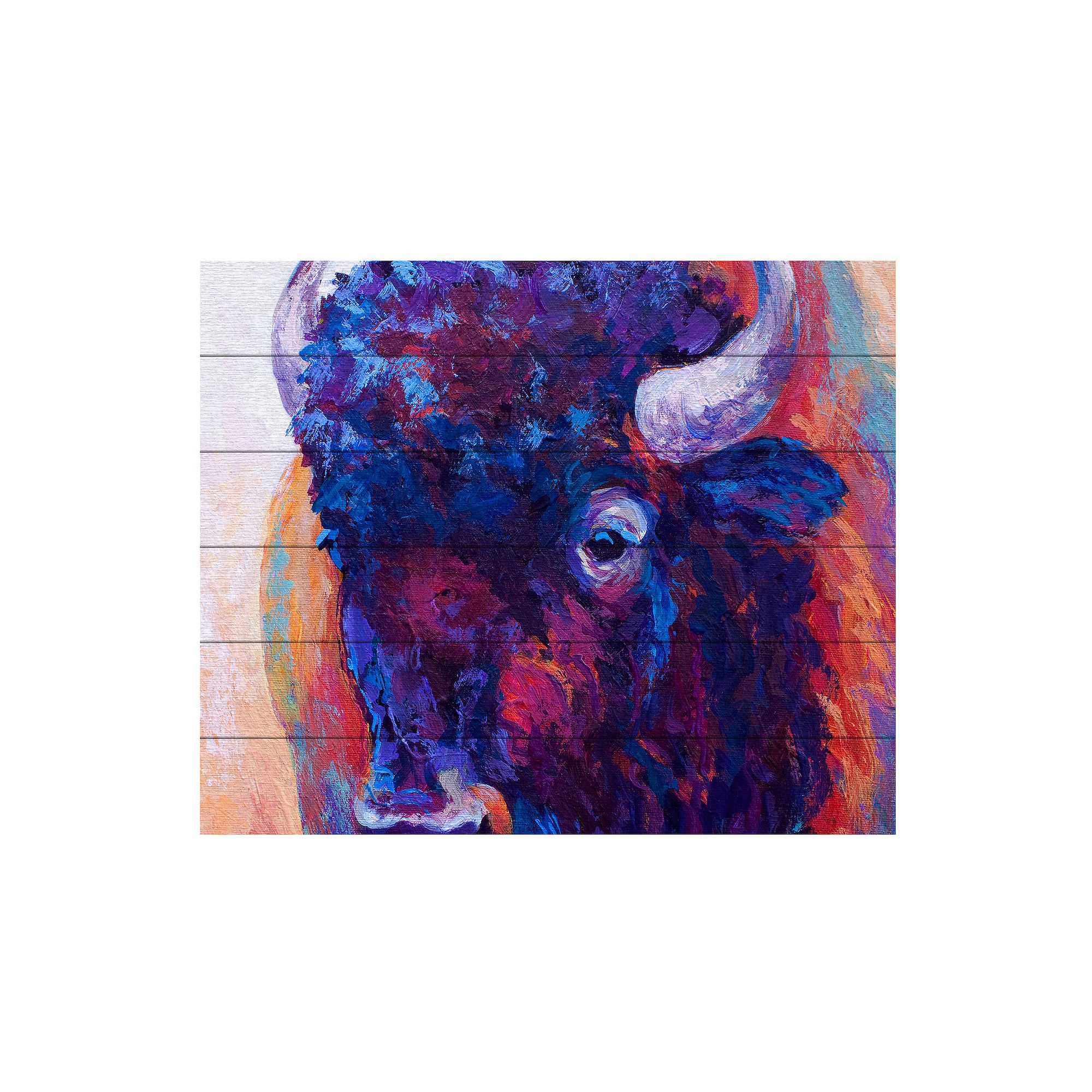 Trademark Fine Art Thunderhorse Wood Slat Art, Multi