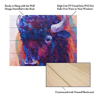 Trademark Fine Art Thunderhorse Wood Slat Art