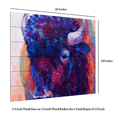 Trademark Fine Art Thunderhorse Wood Slat Art