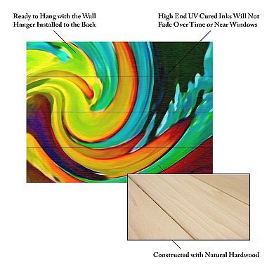 Trademark Fine 'Crashing Wave' Wood Slat Art