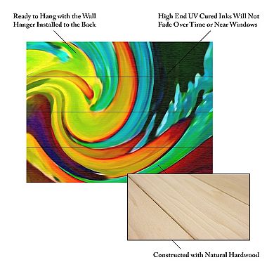 Trademark Fine 'Crashing Wave' Wood Slat Art