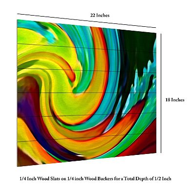 Trademark Fine 'Crashing Wave' Wood Slat Art