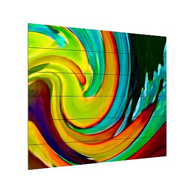 Trademark Fine 'Crashing Wave' Wood Slat Art