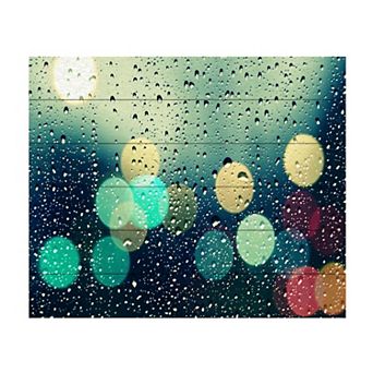 Trademark Fine Art 'Rainy City' Wood Slat Art