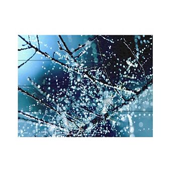 Trademark Fine Art Beata Czyzowska Young 'Blue Rhapsody' Wood Slat Art