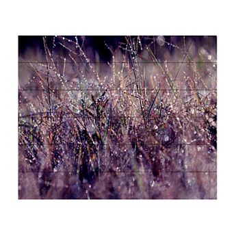 Trademark Fine Art Beata Czyzowska Young 'Purple Rain' Wood Slat Art