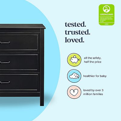 Charlie 3 Drawer Dresser DaVinci Color: Ebony