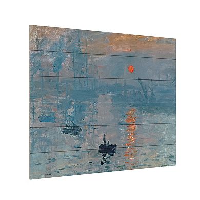 Trademark Fine Art Claude Monet 'Impression Sunrise' Wood Slat Art
