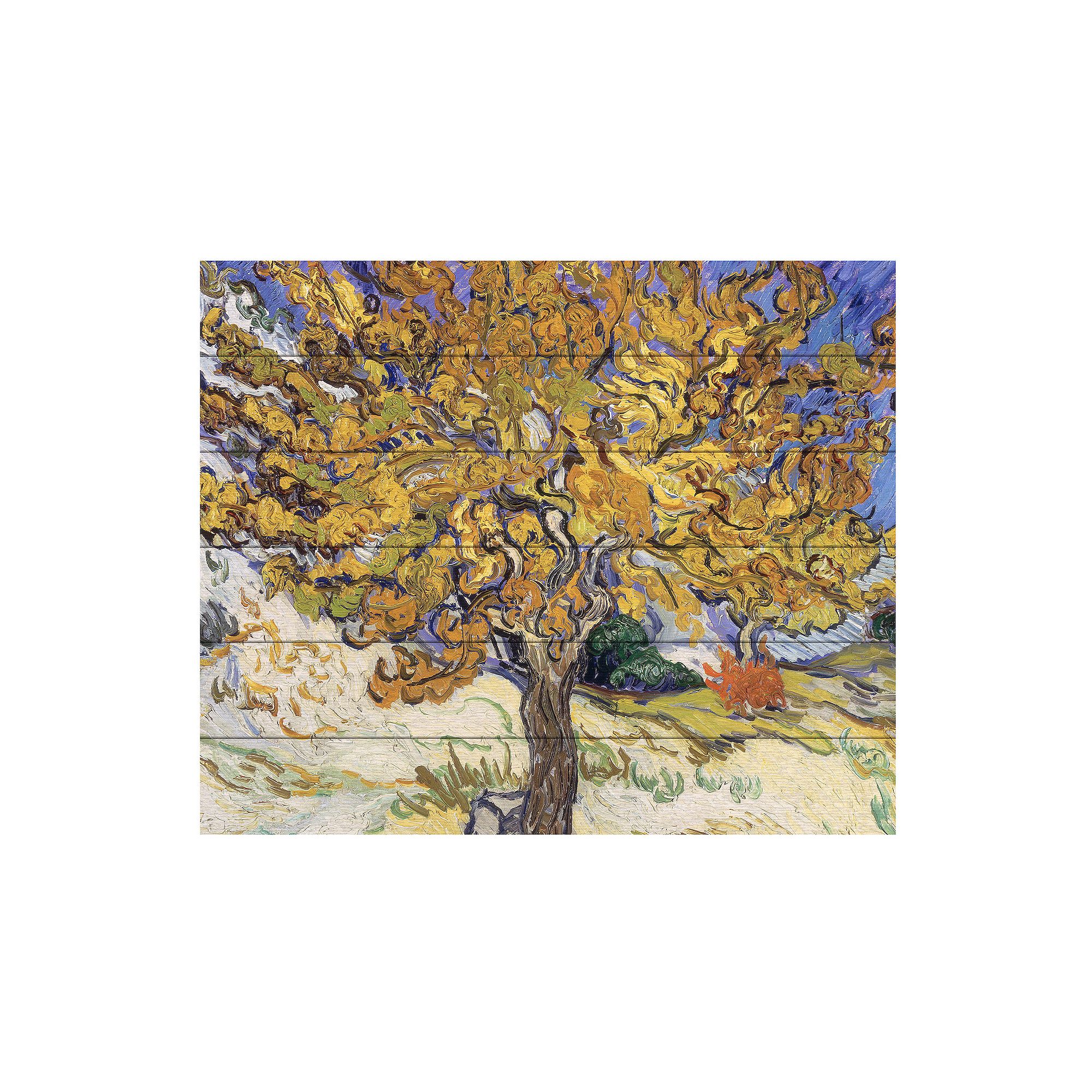 Trademark Fine Art Claude Monet The Artists Garden at Giverny Wood Slat A