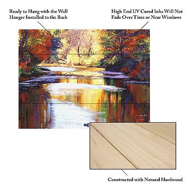 Trademark Fine Art David Lloyd Glover 'Reflections of August' Wood Slat Art