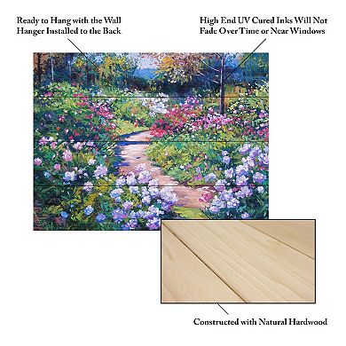 Trademark Fine Art David Lloyd Glover 'Natures Garden' Wood Slat Art