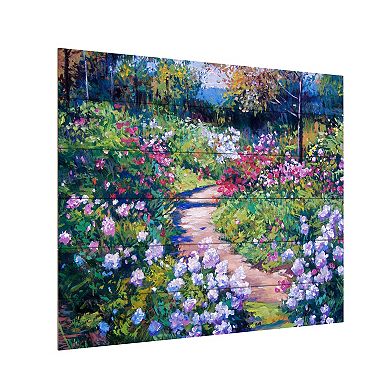 Trademark Fine Art David Lloyd Glover 'Natures Garden' Wood Slat Art