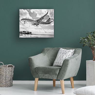 Trademark Fine Art Preston 'American Airliner' Wood Slat Art