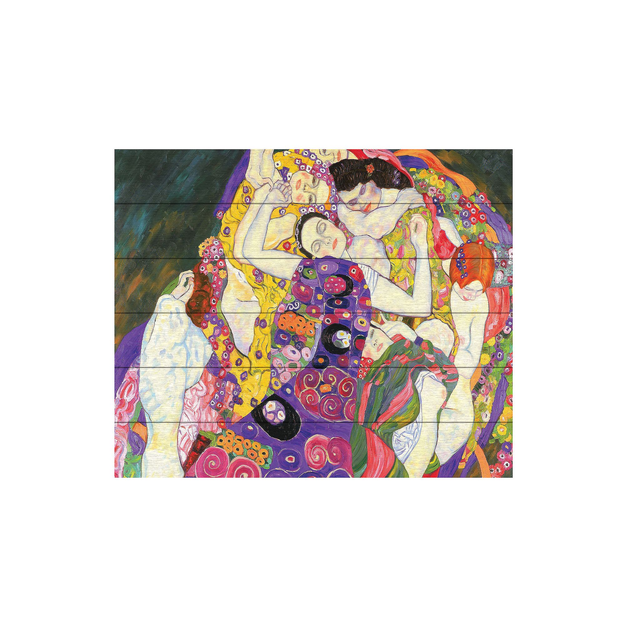 Trademark Fine Art Gustav Klimt Virgins Wood Slat Art, Multi