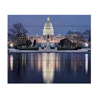 Trademark Fine Art Gregory Ohanlon 'Capitol Reflections' Wood Slat Art