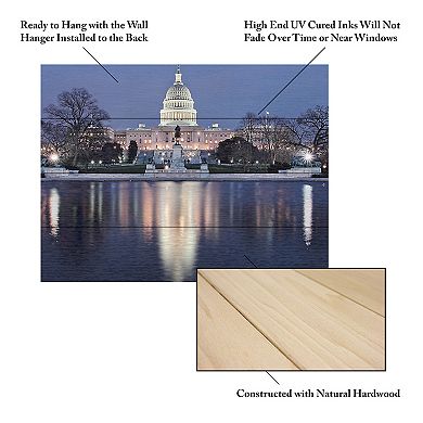 Trademark Fine Art Gregory Ohanlon 'Capitol Reflections' Wood Slat Art