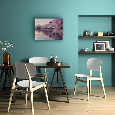 Trademark Fine Art Gregory OHanlon 'Cherry Blossoms Jefferson Memorial' Wood Slat Art