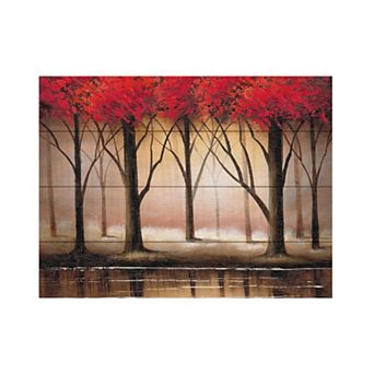 Trademark Fine Art Rio 'Serenade in Red' Wood Slat Art