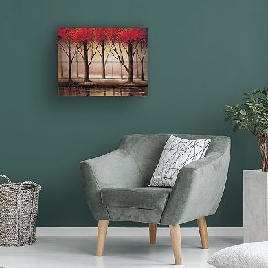 Trademark Fine Art Rio 'Serenade in Red' Wood Slat Art