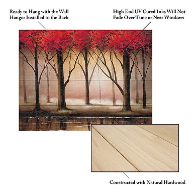 Trademark Fine Art Rio 'Serenade in Red' Wood Slat Art