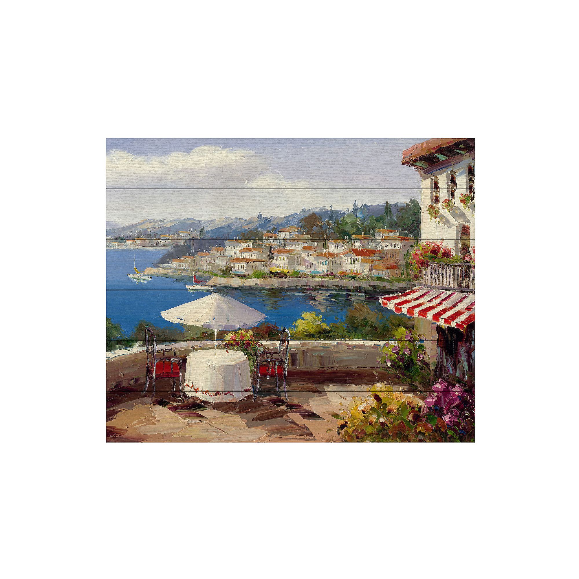 Trademark Fine Art Italian Afternoon Wood Slat Art, Multi