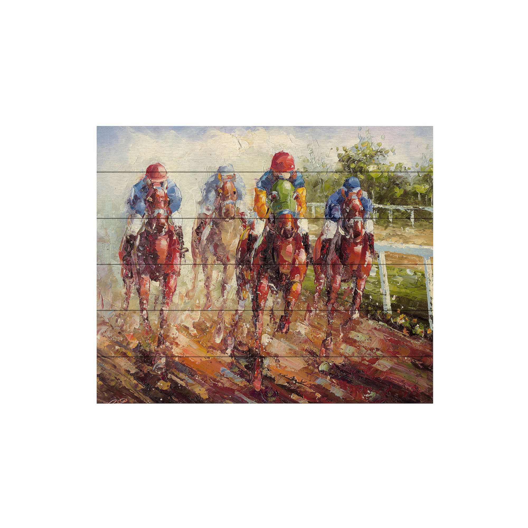 Trademark Fine Art Kentucky Derby Wood Slat Art, Multi