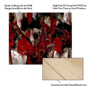 Trademark Fine Art 'Abstract IV' Wood Slat Art