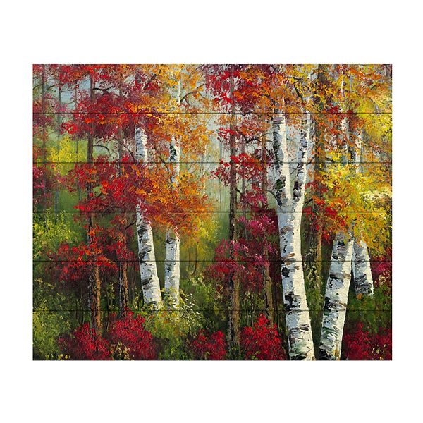 Trademark Fine Art Rio 'Indian Summer' Wood Slat Art