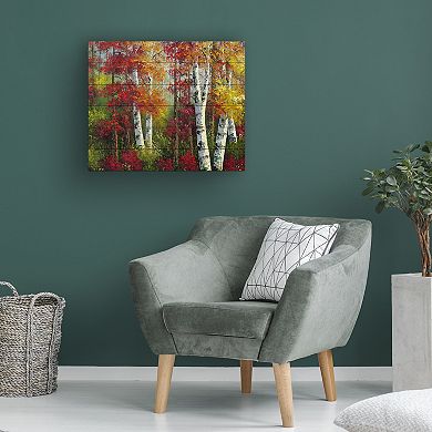 Trademark Fine Art Rio 'Indian Summer' Wood Slat Art