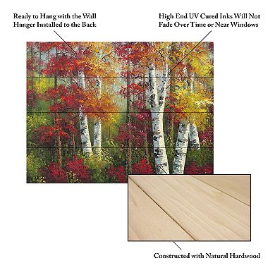 Trademark Fine Art Rio 'Indian Summer' Wood Slat Art