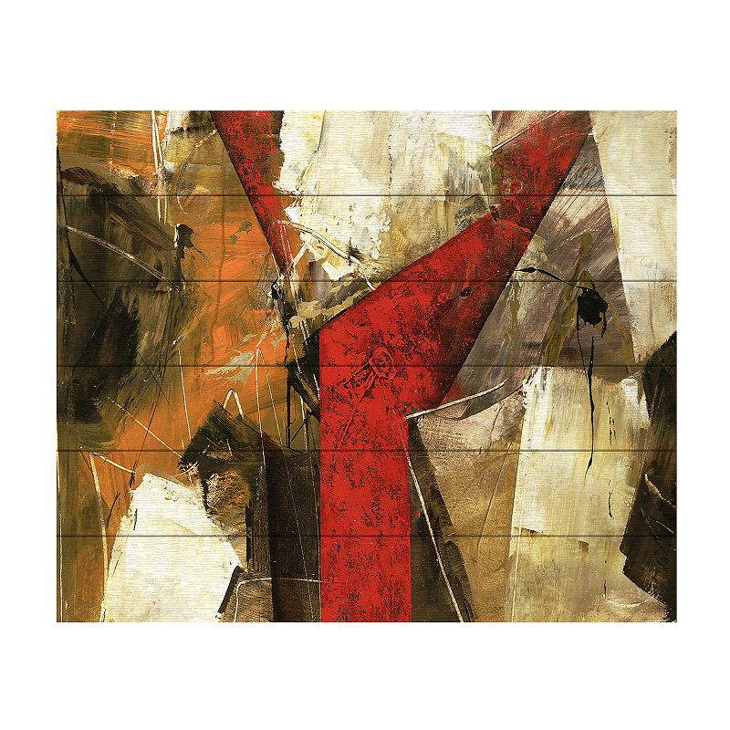 Trademark Fine Art Unknown Abstract IX Wood Slat Art, Multi, 22X18