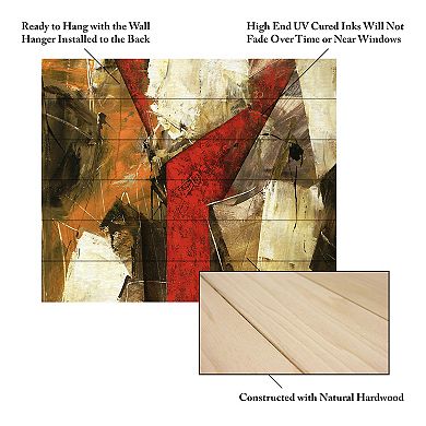 Trademark Fine Art Unknown 'Abstract IX' Wood Slat Art